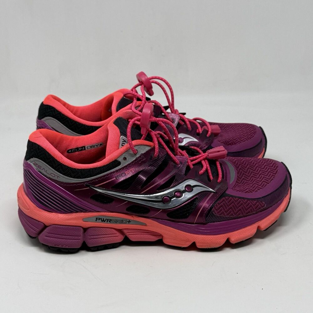 Saucony Zealot ISO Fit Sneakers Womens 6.5 Purple Pink Running Shoes